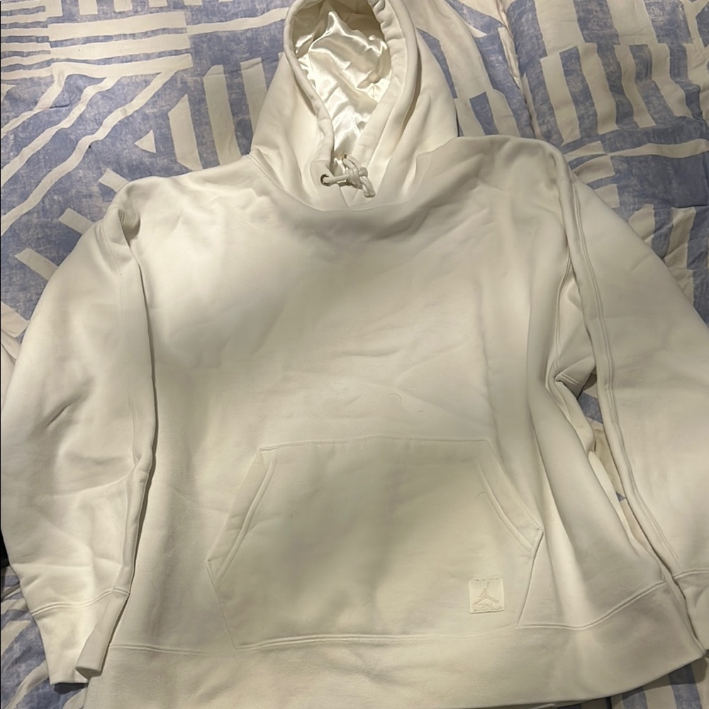 Women's White Hoodie Sweater